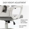 FORTIA Ergonomic Mesh Office Chair Computer Seat with Headrest Adjustable Recline, White/Grey - Image 8