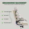Soft Velvet Home Ergonomic Swivel Adjustable Tilt Angle and Flip-up Arms Office Chair - Image 10