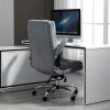 Soft Velvet Home Ergonomic Swivel Adjustable Tilt Angle and Flip-up Arms Office Chair - Image 7