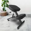 EKKIO Adjustable Ergonomic Office Kneeling Chair (Black) - Image 3