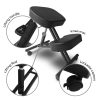 EKKIO Adjustable Ergonomic Office Kneeling Chair (Black) - Image 5
