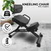 EKKIO Adjustable Ergonomic Office Kneeling Chair with Backrest (Black) - Image 2