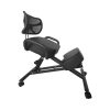 EKKIO Adjustable Ergonomic Office Kneeling Chair with Backrest (Black) - Image 9