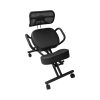 EKKIO Adjustable Ergonomic Office Kneeling Chair with Backrest (Black) - Image 12