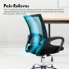 EKKIO Ergonomic Office Chair with Breathable Mesh Design and Lumbar Back Support (Black) - Image 5