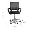 EKKIO Ergonomic Office Chair with Breathable Mesh Design and Lumbar Back Support (Black) - Image 9