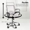 EKKIO Ergonomic Office Chair with Breathable Mesh Design and Lumbar Back Support (Grey) - Image 6