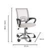 EKKIO Ergonomic Office Chair with Breathable Mesh Design and Lumbar Back Support (Grey) - Image 8