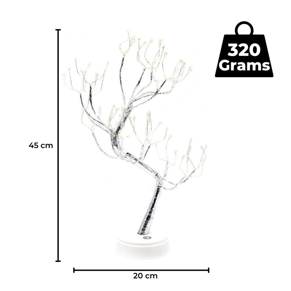 GOMINIMO Wood Desk Lamp- Bonsai Fairy Tree Lights Warm White- - Image 7