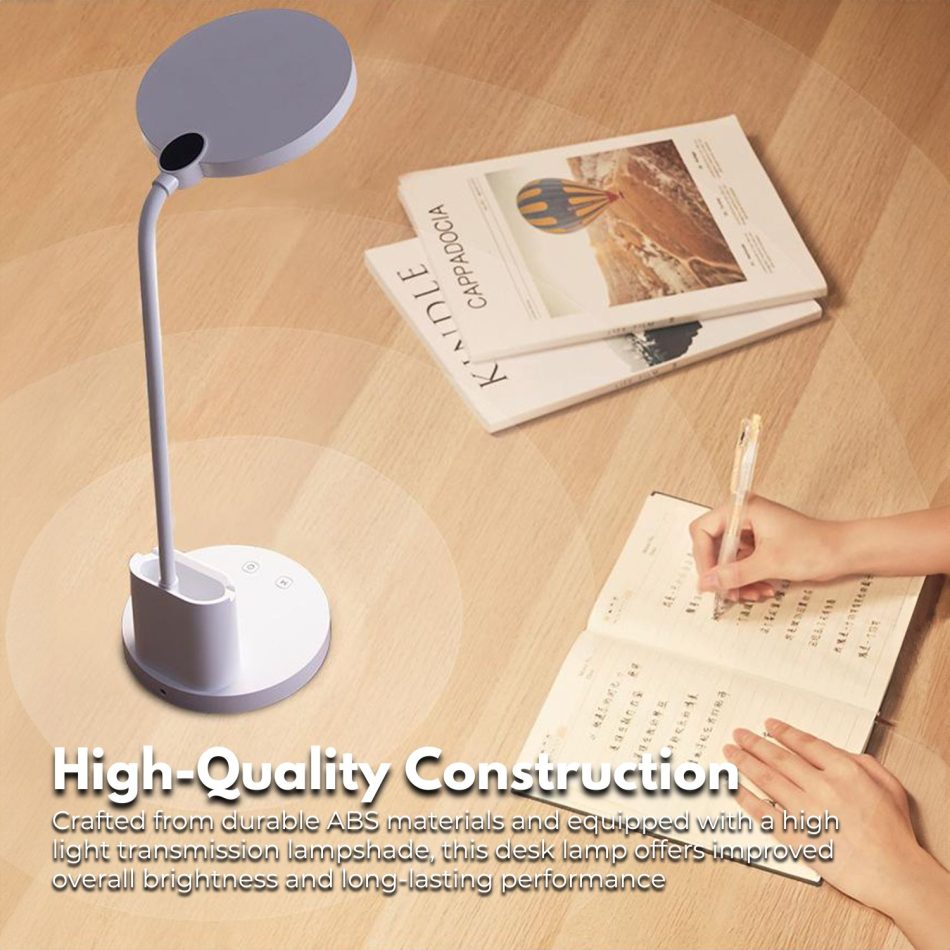 GOMINIMO Desk Lamp With Pen And Phone Holder (White) - Image 5