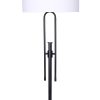 Sarantino Height-Adjustable Metal Floor Lamp Matte Black - Image 3