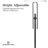 Sarantino Height-Adjustable Metal Floor Lamp Matte Black - Image 6