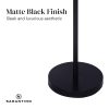 Sarantino Height-Adjustable Metal Floor Lamp Matte Black - Image 7