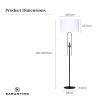Sarantino Height-Adjustable Metal Floor Lamp Matte Black - Image 8