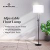 Sarantino Height-Adjustable Metal Floor Lamp Matte Black - Image 11