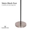 Sarantino 3-Shade Metal Floor Lamp Nickel & Matte Black Finish - Image 7