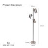 Sarantino 3-Shade Metal Floor Lamp Nickel & Matte Black Finish - Image 8