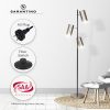 Sarantino 3-Shade Metal Floor Lamp Nickel & Matte Black Finish - Image 9