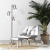 Sarantino 3-Shade Metal Floor Lamp Nickel & Matte Black Finish - Image 10