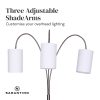 Sarantino 3-Light Metal Arc Floor Lamp - Nickel & Marble Finish - Image 5