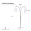 Sarantino 3-Light Metal Arc Floor Lamp - Nickel & Marble Finish - Image 8