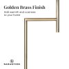 Sarantino Metal Floor Lamp in Antique Brass Finish with Cream Linen Fabric Shade - Image 5