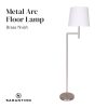Sarantino Nickel Metal Arc Floor Lamp - Image 4