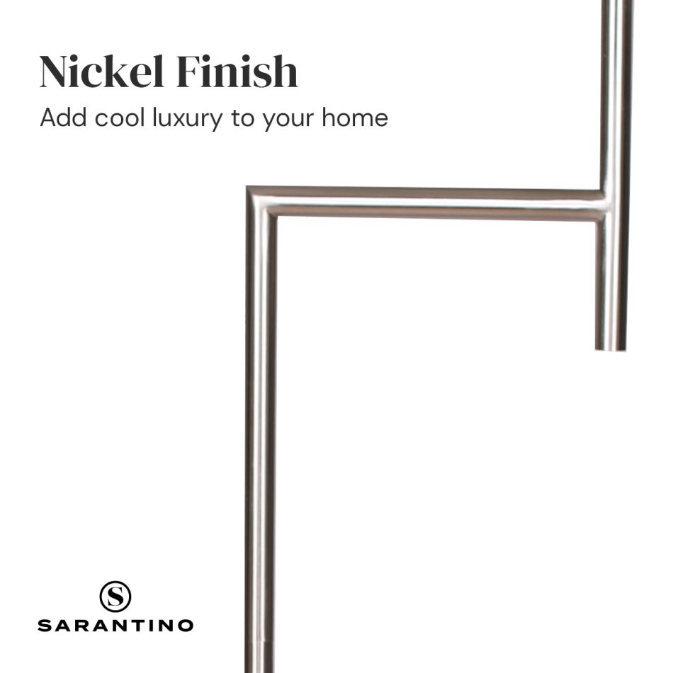 Sarantino Nickel Metal Arc Floor Lamp - Image 5