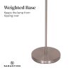 Sarantino Nickel Metal Arc Floor Lamp - Image 7
