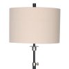 Sarantino Metal Floor Lamp with Cream Drum Shade - Image 2