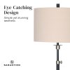 Sarantino Metal Floor Lamp with Cream Drum Shade - Image 5