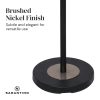 Sarantino Metal Floor Lamp with Cream Drum Shade - Image 7