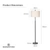 Sarantino Metal Floor Lamp with Cream Drum Shade - Image 8