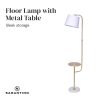 Sarantino Marble & Metal End Table Top Floor Lamp - Image 3