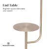 Sarantino Marble & Metal End Table Top Floor Lamp - Image 4