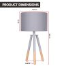 Sarantino Tripod Desk Lamp in Metal & Wood Nordic Minimalist Light - Image 2