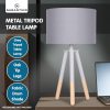 Sarantino Tripod Desk Lamp in Metal & Wood Nordic Minimalist Light - Image 7