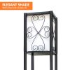 Sarantino Metal Etagere Floor Lamp with Wine Holder Shelf - Image 4