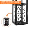 Sarantino Metal Etagere Floor Lamp with Wine Holder Shelf - Image 5