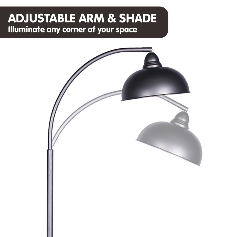 Sarantino Dark Grey Floor Lamp Industrial Chic Adjustable Angle - Image 4