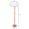Sarantino Rattan Floor Lamp With Off-White Linen Shade by Sarantino - Image 2