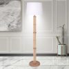 Sarantino Rattan Floor Lamp With Off-White Linen Shade by Sarantino - Image 10