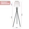 Sarantino Tripod Floor Lamp in Metal and Antique Brass - Image 2