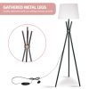 Sarantino Tripod Floor Lamp in Metal and Antique Brass - Image 4