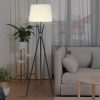 Sarantino Tripod Floor Lamp in Metal and Antique Brass - Image 5