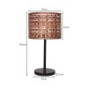 Sarantino Rattan Desk Lamp With Black Marble Base - Image 2