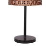 Sarantino Rattan Desk Lamp With Black Marble Base - Image 4