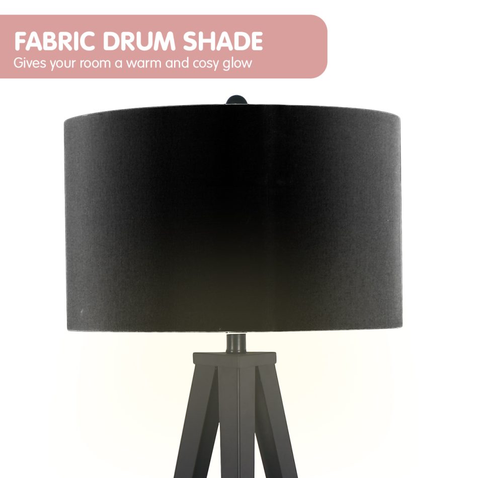 Sarantino Minimalist Modern Tripod Floor Lamp Black - Image 5