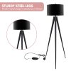 Sarantino Minimalist Modern Tripod Floor Lamp Black - Image 6