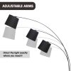 Sarantino 3-Light Arc Floor Lamp Adjustable Black 3 Shades - Image 5